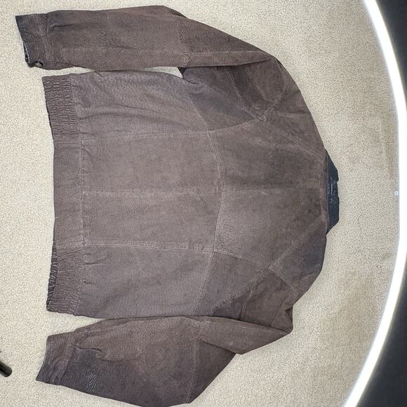 Vintage Mens Suede Leather Bomber Jacket Ash Creek Trading Brown Size XL - Picture 3 of 6